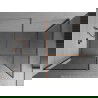 Mexen Kioto sprchová stěna Walk-in 140 x 100 cm, černý vzor, růžové zlato - 800-140-202-60-70-100
