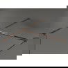 Mexen Kioto sprchová stěna Walk-in 130 x 110 cm, černý vzor, růžové zlato - 800-130-202-60-70-110