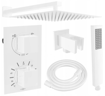 Mexen Cube DR02 podomietková sprchová sada s dažďovou hlavicou 30 cm, biela - 77502DR0230-20
