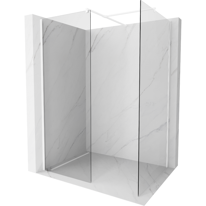 Mexen Kioto sprchová stena Walk-in 155 x 70 cm, transparentná, biela - 800-155-202-20-00-070