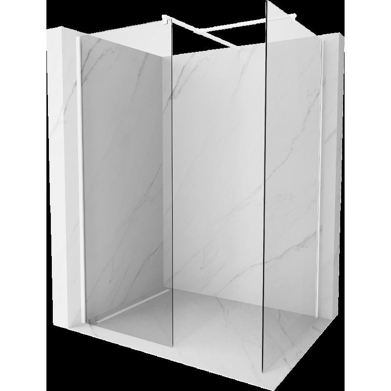 Mexen Kioto sprchová zástena Walk-in 155 x 120 cm, transparentná, biela - 800-155-202-20-00-120