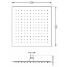 Mexen Cube DR02 sprchová súprava pre podomietkovú inštaláciu z dažďová sprcha 30 cm, čierna - 77502DR0230-70