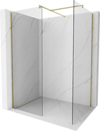 Mexen Kioto sprchová stena Walk-in 90 x 70 cm, transparentná, zlatá - 800-090-202-50-00-070