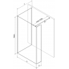 Mexen Kioto sprchová stěna Walk-in 120 x 120 x 40 cm, černý vzor, zlatý kartáč - 800-120-120-221-55-70-040