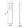 Mexen Cube DR02 vaňovo-sprchová sada podomietková s dažďovou hlavicou 30 cm, brúsená gun gray - 77503DR0230-66