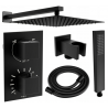 Mexen Cube DR02 podomietkový sprchový set s dažďovou sprchou 25 cm, čierny - 77502DR0225-70