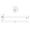 Mexen Cube DR02 sada podomietkovej sprchy s dažďovou sprchou 25 cm, biela - 77502DR0225-20