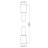Mexen Cube DR02 podomietková sprchová sada s dažďovou hlavicou 25 cm, brúsená tmavosivá - 77502DR0225-66