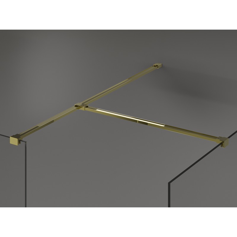 Mexen Kioto sprchová stena Walk-in 150 x 105 cm, transparentná, zlatá - 800-150-202-50-00-105