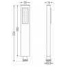 Mexen Cube DR02 podomietková sprchová sada s dažďovou hlavicou 25 cm, brúsená tmavosivá - 77502DR0225-66