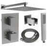 Mexen Cube DR02 sprchová sada na zabudovanie s dažďovou sprchou 25 cm, grafit - 77502DR0225-66
