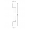 Mexen Cube DR02 súprava vaňovo-sprchová podomietková s dažďovou sprchou 25 cm, gun gray brúsená - 77503DR0225-66