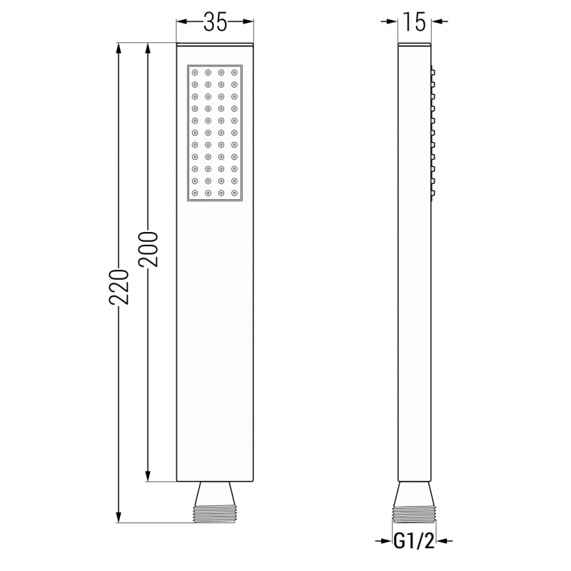 Mexen Cube DR02 podomietkový vaňovo-sprchový set s dažďovou sprchou 25 cm, grafit - 77503DR0225-66
