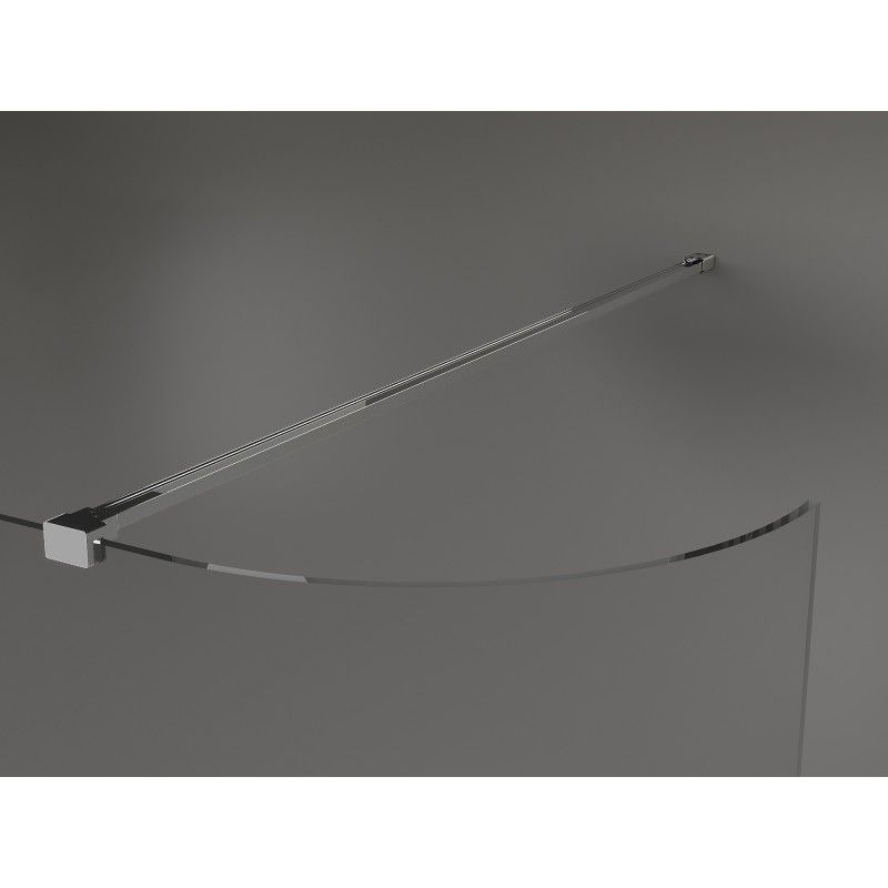 Mexen Kioto-R Zakryvená sprchová stena Walk-in 90 x 200 cm, priehľadná 8 mm, chróm - 800-090-101-01-06