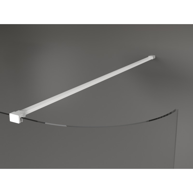 Mexen Kioto-R zaoblená sprchová stena Walk-in 160 x 200 cm, priehľadná 8 mm, biela - 800-160-101-20-06