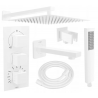 Mexen Cube DR02 podomietkový vaňovo-sprchový set s dažďovou sprchou 25 cm, biely - 77503DR0225-20