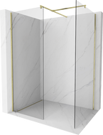 Mexen Kioto sprchová stena Walk-in 140 x 85 cm, priehľadná, zlatá brúsená - 800-140-202-55-00-085
