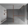 Mexen Kioto sprchová zástena Walk-in 125 x 120 cm, priehľadná, ružové zlato - 800-125-202-60-00-120