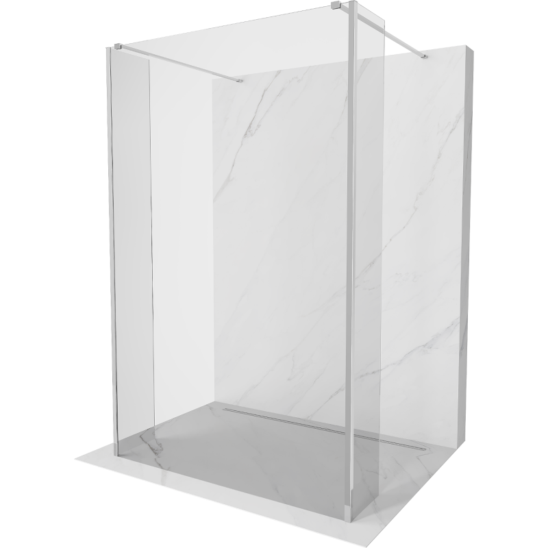 Mexen Kioto voľne stojaca sprchová stena 90 x 30 x 30 cm, transparentná, chróm - 800-090-030-222-01-00-030