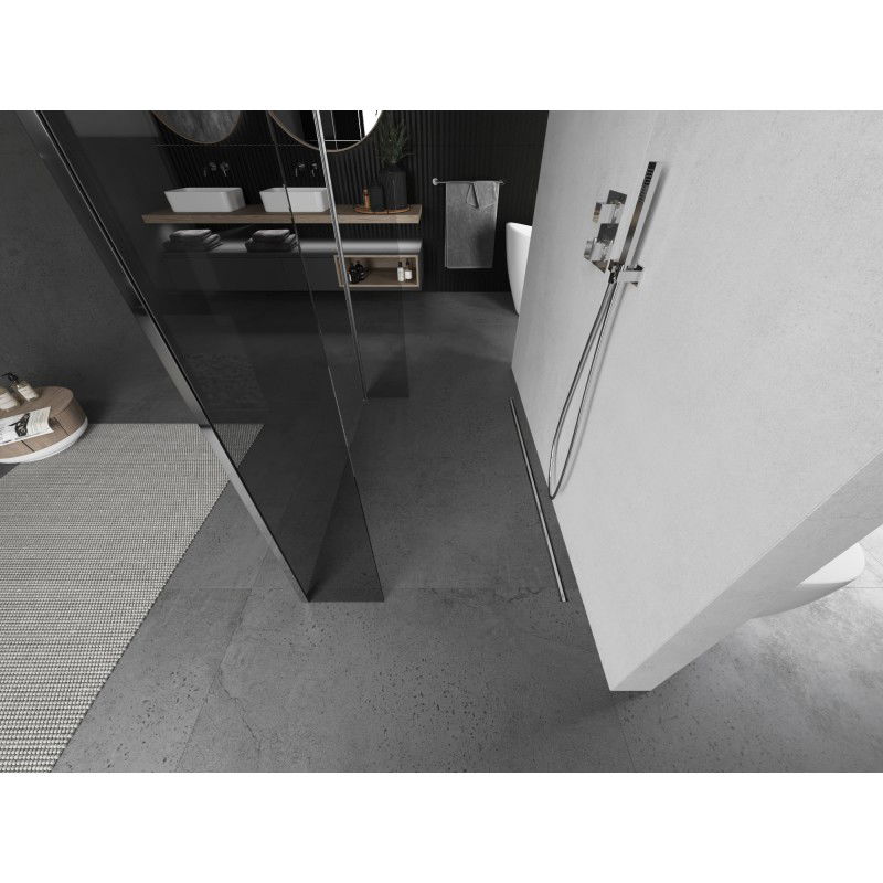 Mexen Kioto samostatne stojaca sprchová stena 140 x 30 x 30 cm, transparentná, chróm - 800-140-030-222-01-00-030