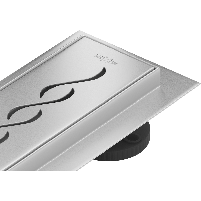 Mexen Flat 360° M18 otočný lineárny odtokový kanál 60 cm, inox - 1023060-40