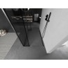 Mexen Kioto samostatne stojaca sprchová stena 120 x 30 x 30 cm, čierny rám, brúsená gun gray - 800-120-030-222-66-70-030