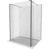 Mexen Kioto voľne stojaca sprchová priečka 110 x 30 x 30 cm, priehľadná, čierna - 800-110-030-222-70-00-030