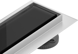 Mexen Flat 360° MGB otočný lineárny odtok 60 cm, čierne sklo - 1026060-40