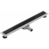 Mexen Flat 360° MGB odtokový žľab otočný 60 cm, čierne sklo - 1026060-40