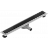 Mexen Flat 360° MGB otočný lineárny odtok 60 cm, čierne sklo - 1026060-40