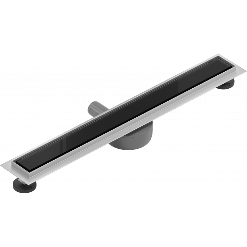 Mexen Flat 360° MGB otočný lineárny odtok 70 cm, čierne sklo - 1026070-40