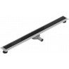 Mexen Flat 360° MGB odtokový žľab otočný 80 cm, čierne sklo - 1026080-40