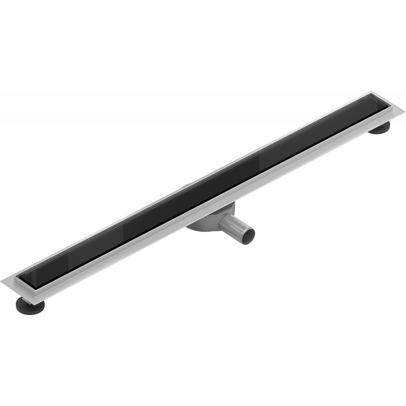 Mexen Flat 360° MGB otočný lineárny odtok 100 cm, čierne sklo - 1026100-40