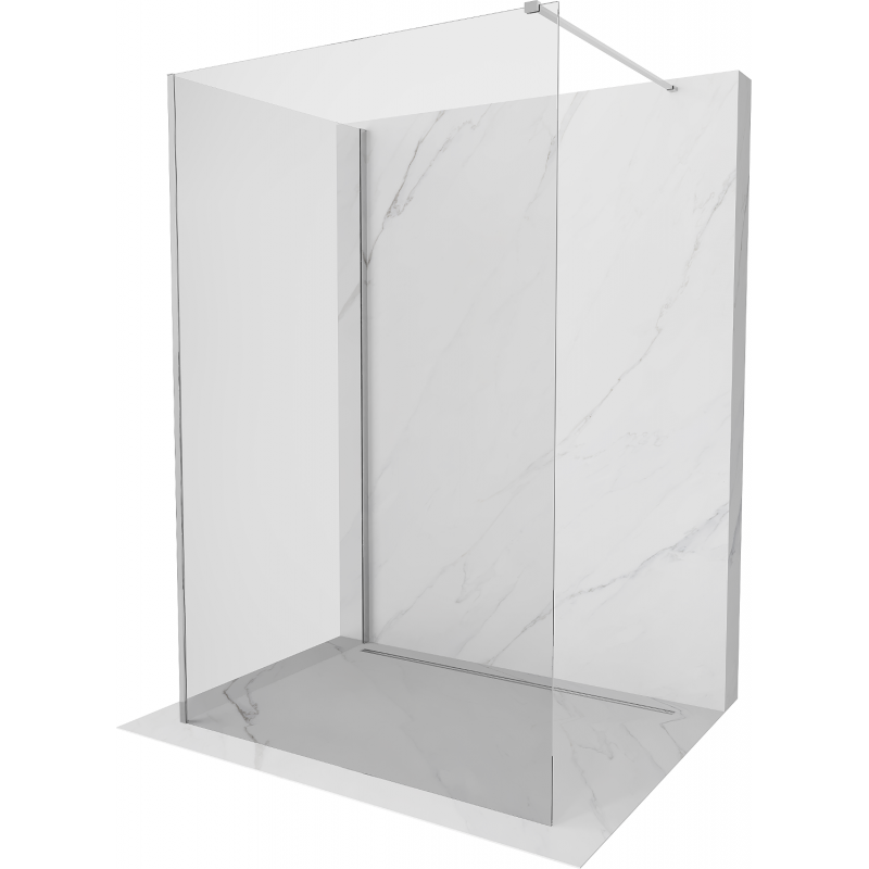 Mexen Kioto sprchová stena Walk-in 130 x 80 cm, transparentná, chróm - 800-130-212-01-00-080