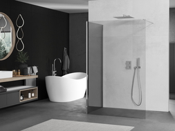 Mexen Kioto sprchová stena Walk-in 140 x 105 cm, transparentná, chróm - 800-140-212-01-00-105