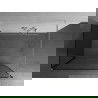 Mexen Kioto sprchová stěna Walk-in 130 x 80 cm, černý vzor, chrom - 800-130-212-01-70-080