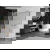 Mexen Kioto sprchová stěna Walk-in 130 x 80 cm, černý vzor, chrom - 800-130-212-01-70-080