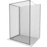 Mexen Kioto sprchová zástena Walk-in 100 x 100 cm, čierny vzor, chróm - 800-100-212-01-70-100