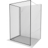 Mexen Kioto sprchová stena Walk-in 140 x 100 cm, čierny vzor, chróm - 800-140-212-01-70-100