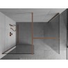 Mexen Kioto sprchová stena Walk-in 140 x 120 cm, číra, kartáčovaná meď - 800-140-202-65-00-120