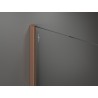 Mexen Kioto sprchová stena Walk-in 140 x 120 cm, číra, kartáčovaná meď - 800-140-202-65-00-120