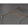 Mexen Kioto sprchová stena Walk-in 140 x 120 cm, číra, kartáčovaná meď - 800-140-202-65-00-120