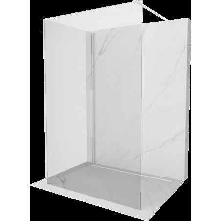 Mexen Kioto sprchová zástena Walk-in 110 x 75 cm, transparentná, biela - 800-110-212-20-00-075