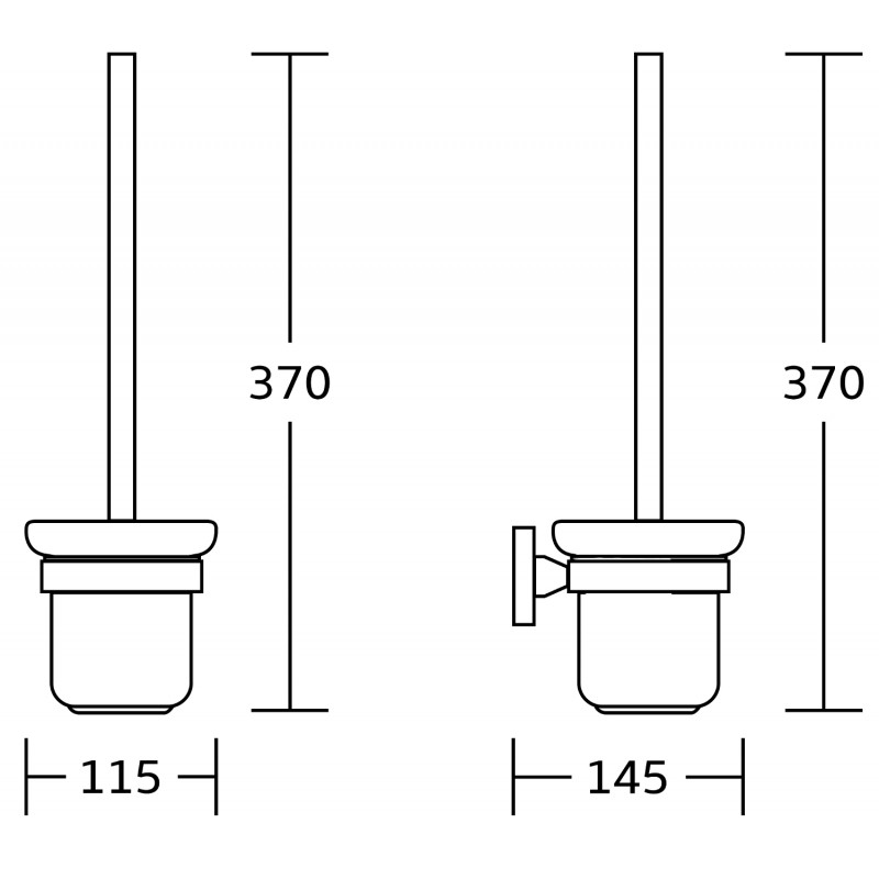 Mexen Rufo WC kefa, zlatá - 7050950-50