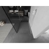 Mexen Kioto sprchová priečka Walk-in 120 x 80 cm, čierny rám, biela - 800-120-212-20-70-080