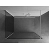 Mexen Kioto sprchová priečka Walk-in 120 x 80 cm, čierny rám, biela - 800-120-212-20-70-080