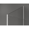 Mexen Kioto sprchová priečka Walk-in 120 x 80 cm, čierny rám, biela - 800-120-212-20-70-080