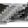 Mexen Kioto sprchová stena Walk-in 130 x 100 cm, čierny vzor, gun gray kartáčovaný - 800-130-202-66-70-100