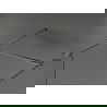 Mexen Kioto sprchová stena Walk-in 130 x 100 cm, čierny vzor, gun gray kartáčovaný - 800-130-202-66-70-100