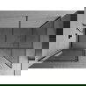 Mexen Kioto sprchový kút Walk-in 140 x 100 cm, čierny vzor, gun gray brúsený - 800-140-202-66-70-100